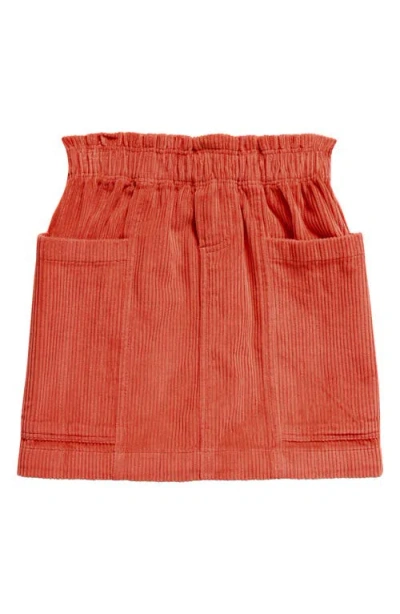 Tucker + Tate Kids' Paperbag Waist Corduroy Skirt In Coral Sugar