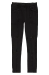Tucker + Tate Kids' Pocket Moto Leggings In Black Rock Wash