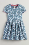 Tucker + Tate Kids' Pointelle Puff Sleeve Stretch Cotton Dress In Blue