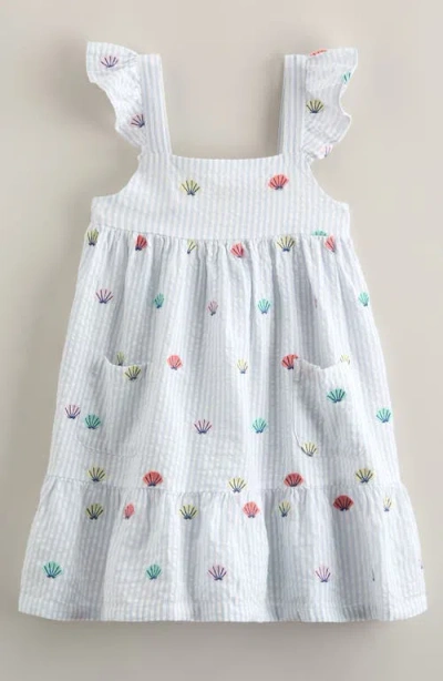 Tucker + Tate Kids' Pretty Ruffle Seersucker Dress In Blue