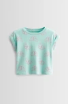 Tucker + Tate Kids' Print Cuff Sleeve Cotton Jersey T-shirt In Green Yucca Simple Butterflies
