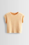 Tucker + Tate Kids' Print Cuff Sleeve Cotton Jersey T-shirt In Orange Buff Sammy Stripe