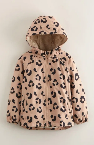 Tucker + Tate Kids' Print Faux Fur Lined Hooded Jacket In Pink