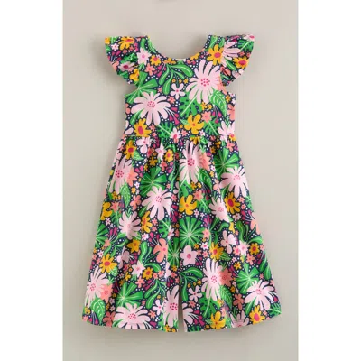 Tucker + Tate Kids' Print Flutter Sleeve Romper In Blue