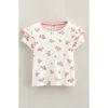 Tucker + Tate Kids' Print Ruffle Sleeve Cotton T-shirt In White