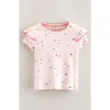 Tucker + Tate Kids' Print Ruffle Sleeve Cotton T-shirt In Pink