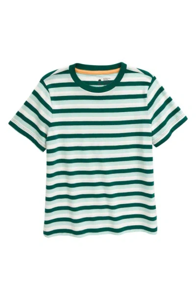 Tucker + Tate Kids' Print T-shirt In Green Evergreen Spring Stripe