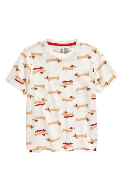 Tucker + Tate Kids' Print T-shirt In White Snow Wiener Dogs