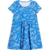 Tucker + Tate Kids' Printed Stretch Cotton Blend T-shirt Dress In Blue Palace Charlotte Floral