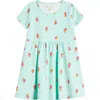 Tucker + Tate Kids' Printed Stretch Cotton Blend T-shirt Dress In Green Yucca Gelato