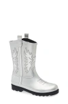 Tucker + Tate Kids' Raindrop Rain Boot In Silver