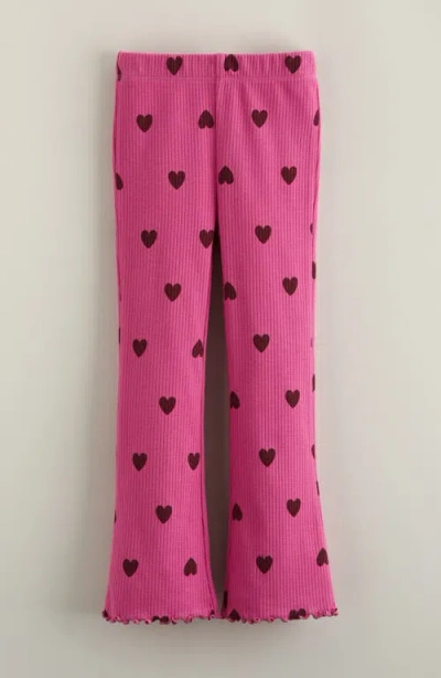 Tucker + Tate Kids' Rib Print Flare Leggings In Pink