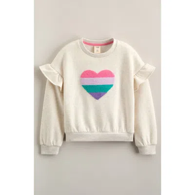 Tucker + Tate Kids' Ruffle Cotton Blend Sweatshirt In White