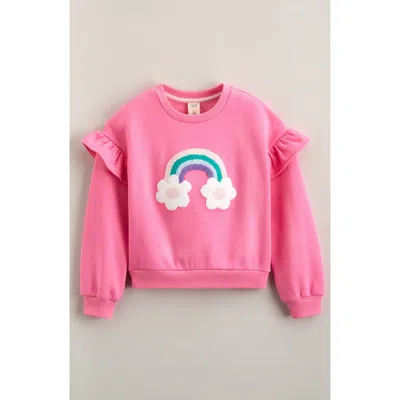 Tucker + Tate Kids' Ruffle Cotton Blend Sweatshirt In Pink