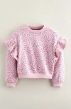 Tucker + Tate Kids' Ruffle Crewneck Sweatshirt In Pink