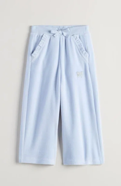 Tucker + Tate Kids' Ruffle Pocket Velour Pants In Blue