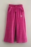 Tucker + Tate Kids' Ruffle Pocket Velour Pants In Pink