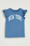 Tucker + Tate Kids' Ruffle Sleeve Cotton Graphic T-shirt In Blue