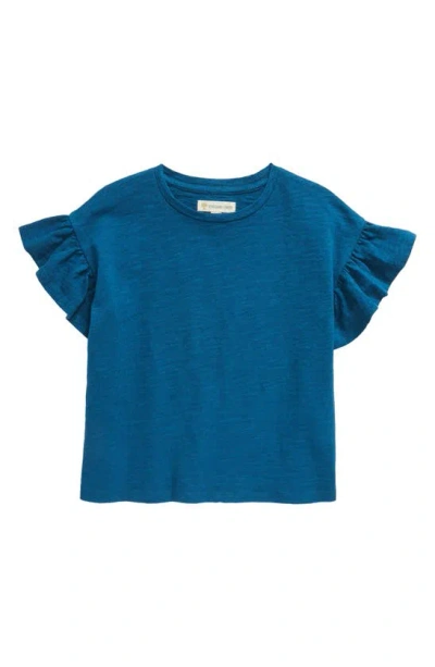Tucker + Tate Kids' Ruffle Sleeve Cotton T-shirt In Blue Sailor