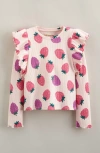 Tucker + Tate Kids' Ruffle Sleeve Rib Top In Pink