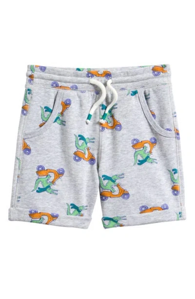 Tucker + Tate Kids' Scooter Print Knit Shorts In Grey Soft Heather Croc Scooter