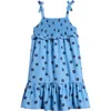 Tucker + Tate Kids' Smocked Tiered Chambray Dress In Blue Chambray Flowers