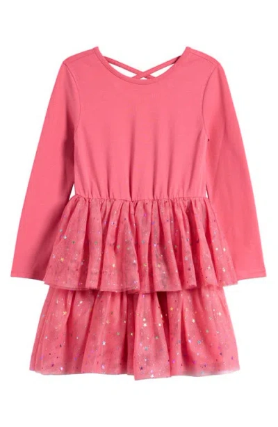 Tucker + Tate Kids' Sparkle Long Sleeve Tutu Dress In Pink Rapture