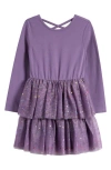 Tucker + Tate Kids' Sparkle Long Sleeve Tutu Dress In Purple Montana