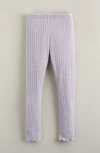 Tucker + Tate Kids' Sparkle Rib Leggings In Purple