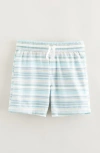 Tucker + Tate Kids' Stripe Cotton Twill Drawstring Shorts In White Amalfi Stripe