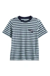 Tucker + Tate Kids' Stripe Embroidered T-shirt In Blue Falls- Navy Cody Stripe