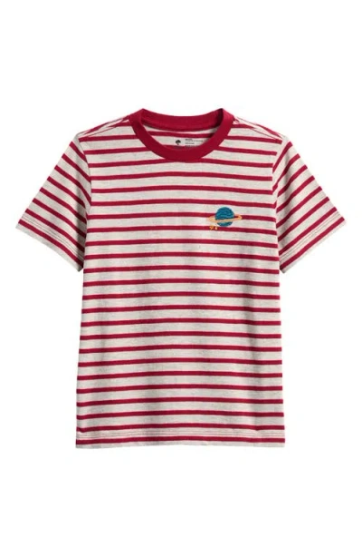 Tucker + Tate Kids' Stripe Embroidered T-shirt In Red Rio Cody Stripe