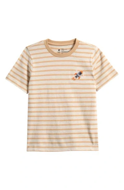 Tucker + Tate Kids' Stripe Embroidered T-shirt In Brown
