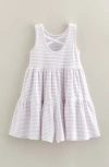 Tucker + Tate Kids' Stripe Tiered Romper In White