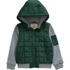 Tucker + Tate Kids' Summit Crest Mixed Media Jacket In Green Pinecone