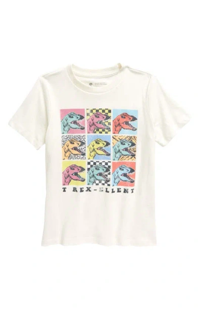Tucker + Tate Kids' Tai Cotton Graphic T-shirt In White Snow T-rexellent
