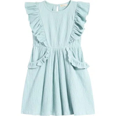 Tucker + Tate Kids' Textured Pinafore Dress In Blue Raindrop