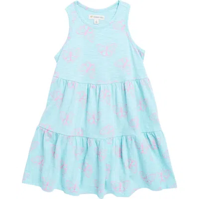 Tucker + Tate Kids' Tiered Dress In Green Yucca Simple Butterflies