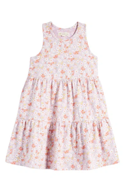 Tucker + Tate Kids' Tiered Dress In Purple Lupine Meadow Ditsy