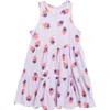 Tucker + Tate Kids' Tiered Dress In Purple Petal Strawberries