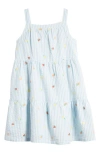 Tucker + Tate Kids' Tiered Sundress In Blue Falls Ditsy Fruit