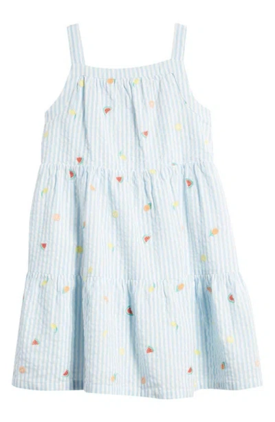 Tucker + Tate Kids' Tiered Sundress In Blue Falls Ditsy Fruit