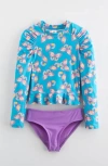 Tucker + Tate Kids' Two-piece Long Sleeve Rashguard Swimsuit In Blue