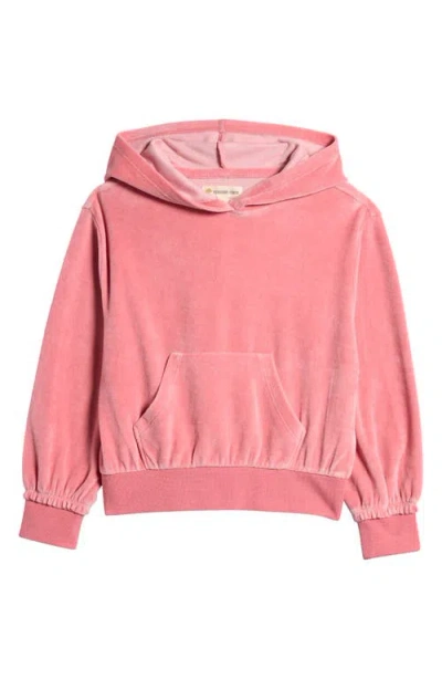 Tucker + Tate Kids' Velour Hoodie In Pink Beauty