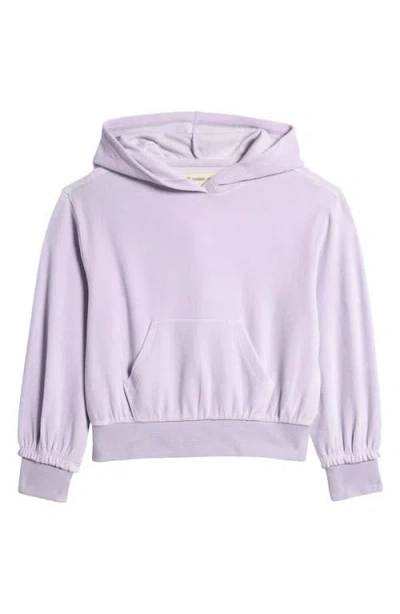 Tucker + Tate Kids' Velour Hoodie In Purple Petal