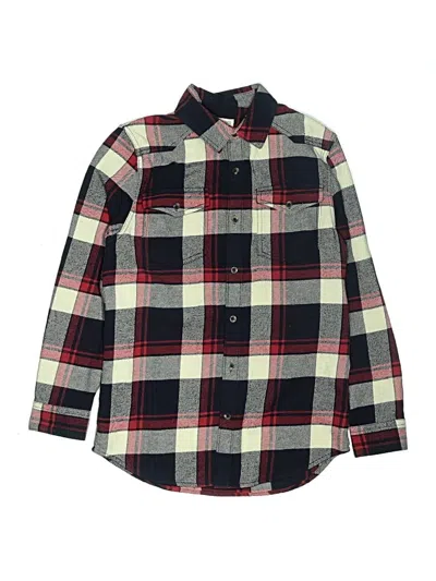 Pre-owned Tucker + Tate Kids' Long Sleeve Button Down Shirt In Green