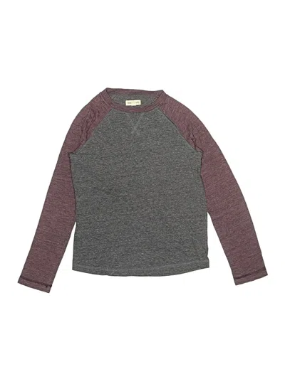Pre-owned Tucker + Tate Kids' Long Sleeve Henley Shirt In Burgundy