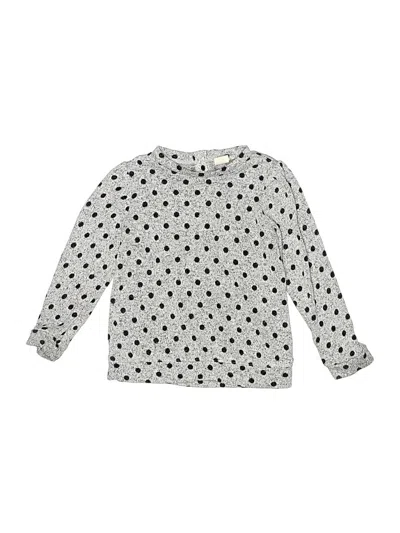 Pre-owned Tucker + Tate Kids' Long Sleeve Top Gray Stars Pattern Crew Neck Tops