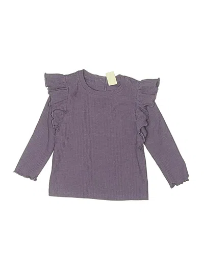 Pre-owned Tucker + Tate Babies' Long Sleeve Top Purple Ruffles Neckline Tops