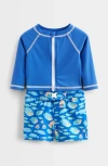 Tucker + Tate Long Sleeve Two-piece Rashguard Swimsuit In Blue